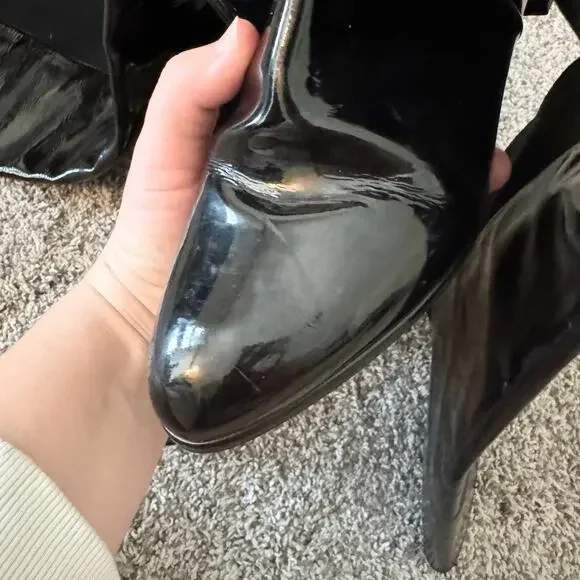 Stuart Weitzman Black Patent Leather 5050 Over the Knee Boots - Picture 10 of 10